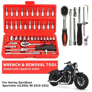 For harley davidson sportster xl1200x 48 2010-2022 Wrench And Removal Tool Ratchet Wrench Key For motorcycle Repairing Tools
