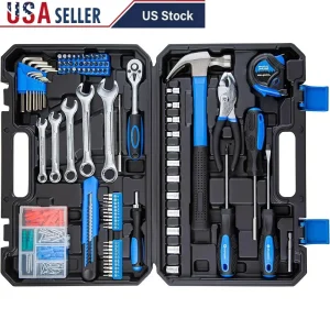 180PCS Socket Wrench Tool Set Auto Repair Hand Tools Combination Kit Storage Case DIY Equipment Corrosion Resistant Non-Slip